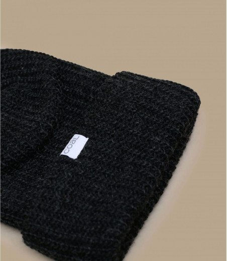 Steenkool zwarte mohair cap